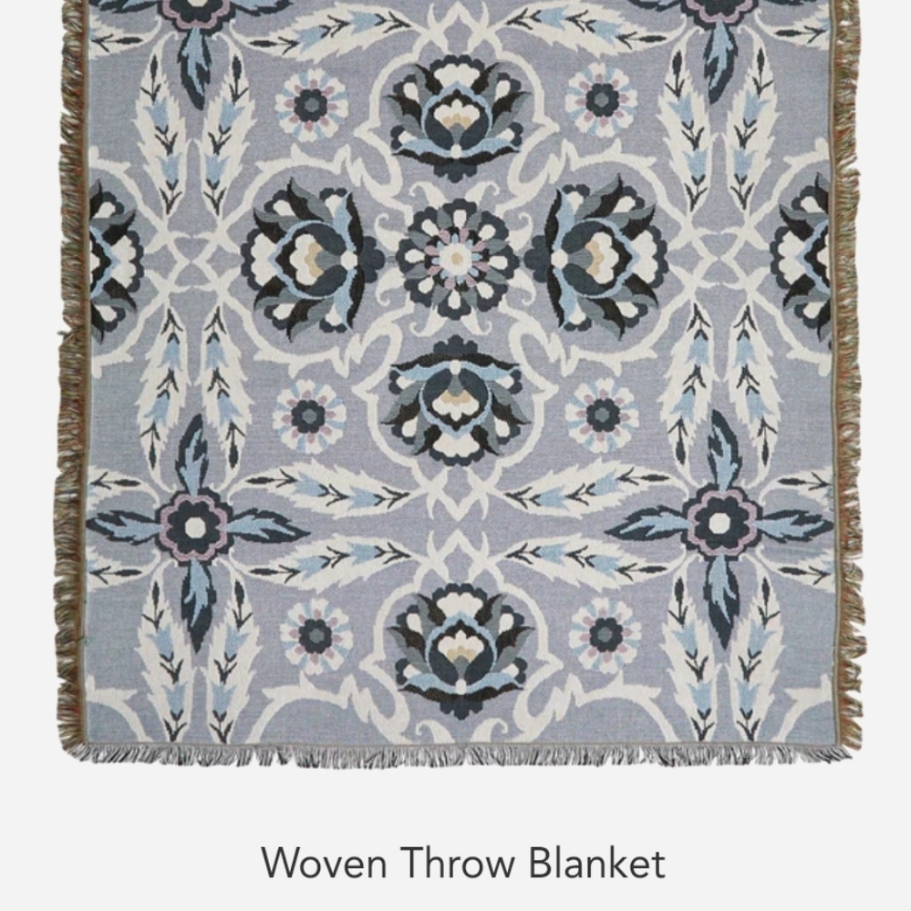 Vera Bradley "Plaza Tile" Woven Throw Blanket; Gray; NWT